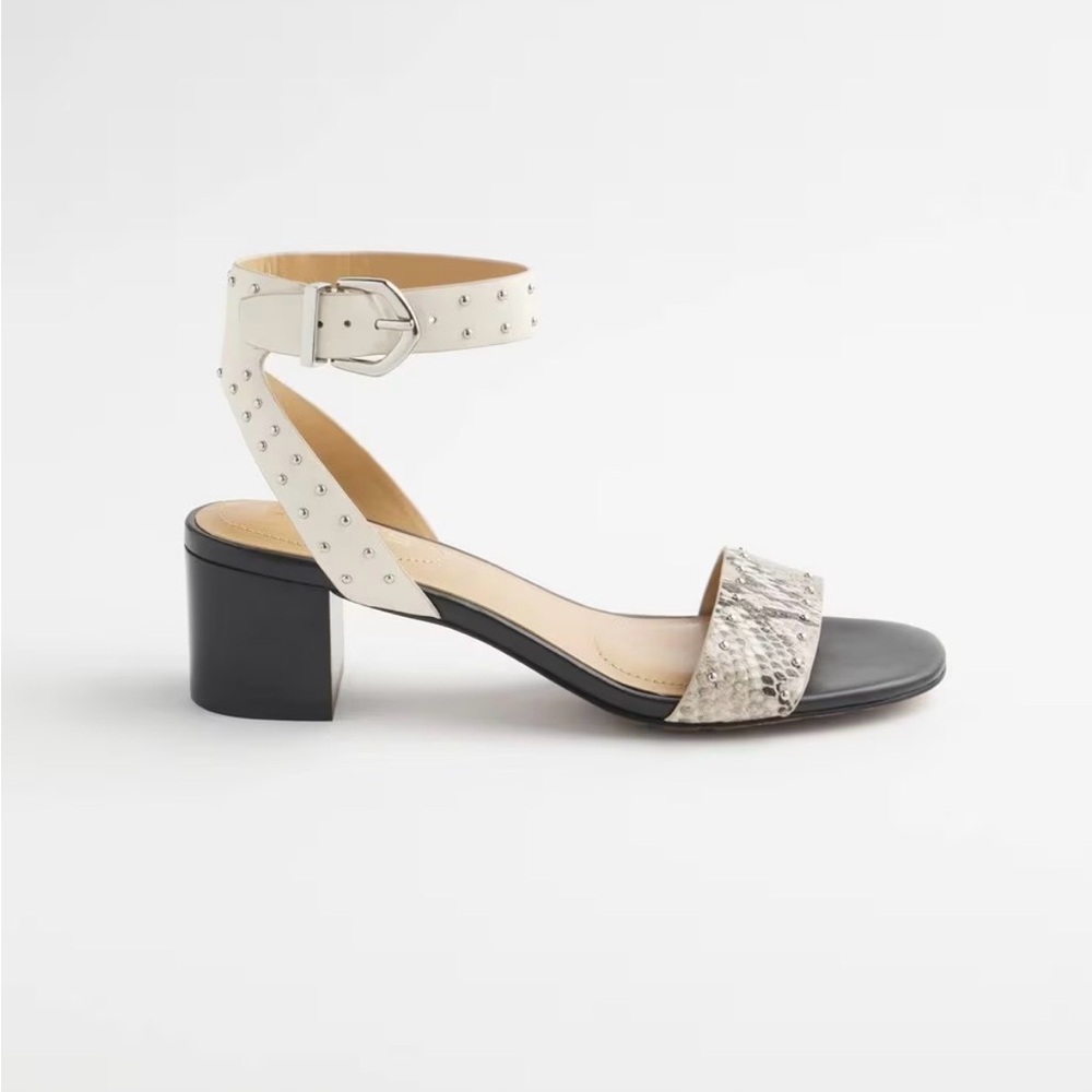NWT Snake Print Sandal Heels Size 7 - Picture 2 of 6